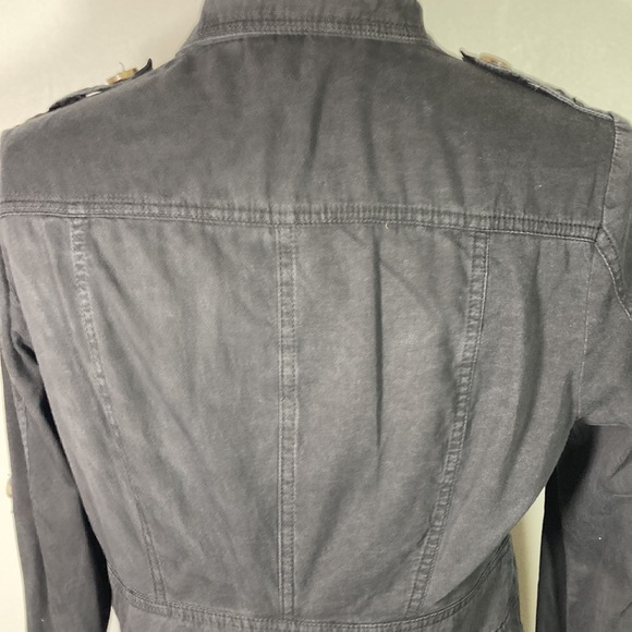 Double Zero 100% Cotton Ruffled Front Button Jacket Size M - Picture 8 of 13